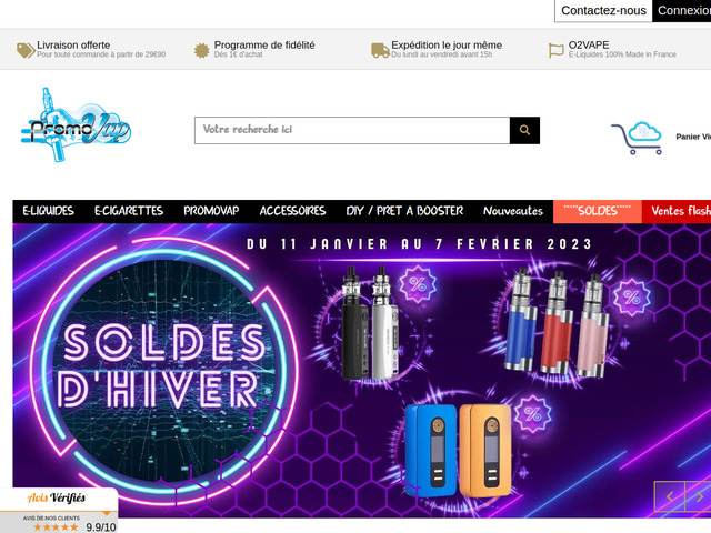 Promovap e-cigarette catalogue en ligne au meilleur prix