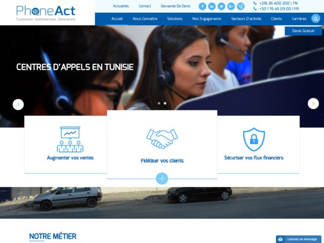 Phoneact : centre d'appel en Tunisie