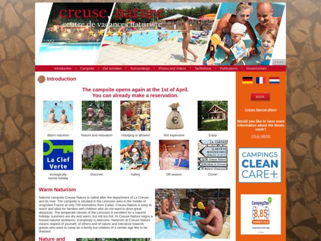 Centre de vacances naturiste Creuse Nature