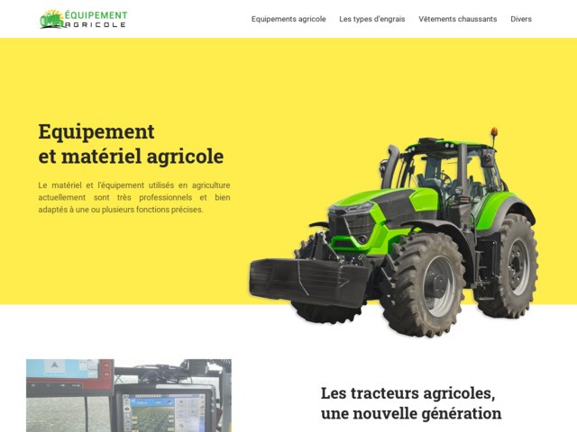 Les diffrents types de matriels et quipements agricoles