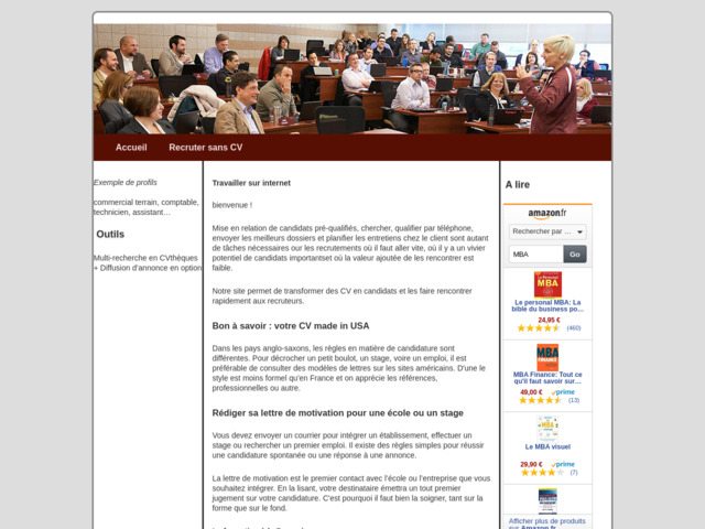 Travailler sur internet