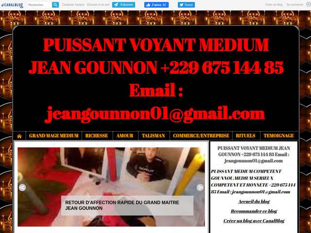 Puissant voyant medium Jean Gounnon +229 675 144 85