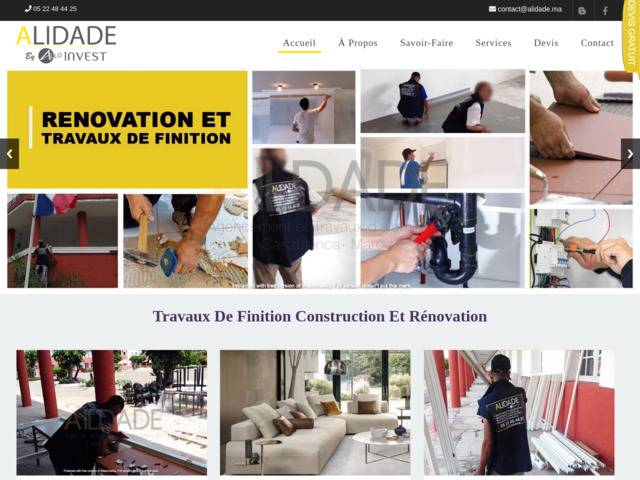 Travaux de menuiserie en aluminium, travaux de construction