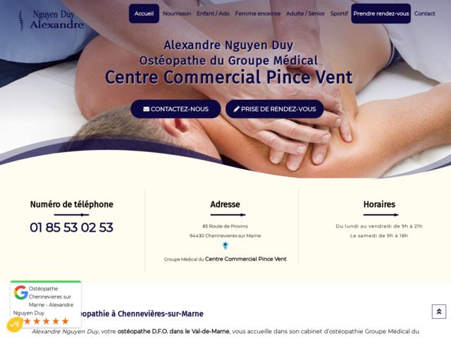 Trouver un osteopathe à Chennevieres-sur-Marne