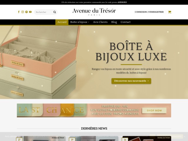 BOUTIQUE BOîTE À BIJOUX LUXE
