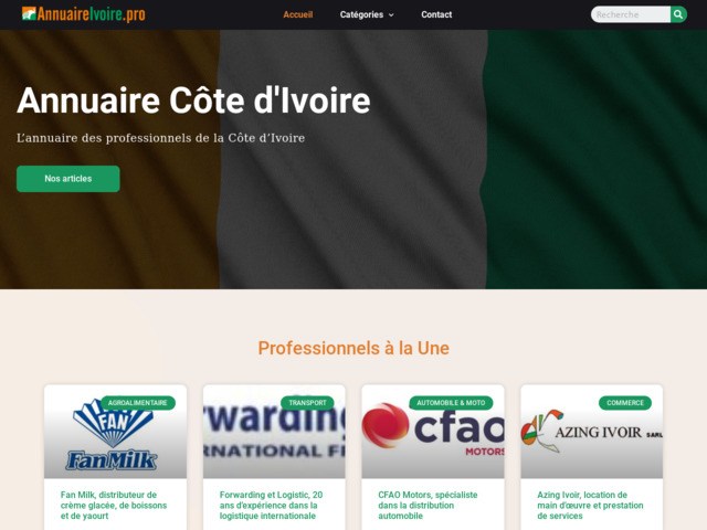L'annuaire des professionnels de la côte d'ivoire
