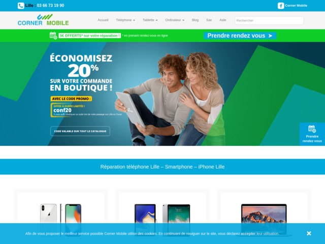Réparation téléphone lille chez corner mobile