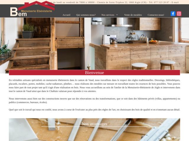 BEM menuiserie et ébénisterie à Aigle (Suisse)