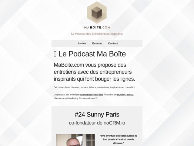 MaBoite : le Podcast des entrepreneurs et l'entrepreneuriat