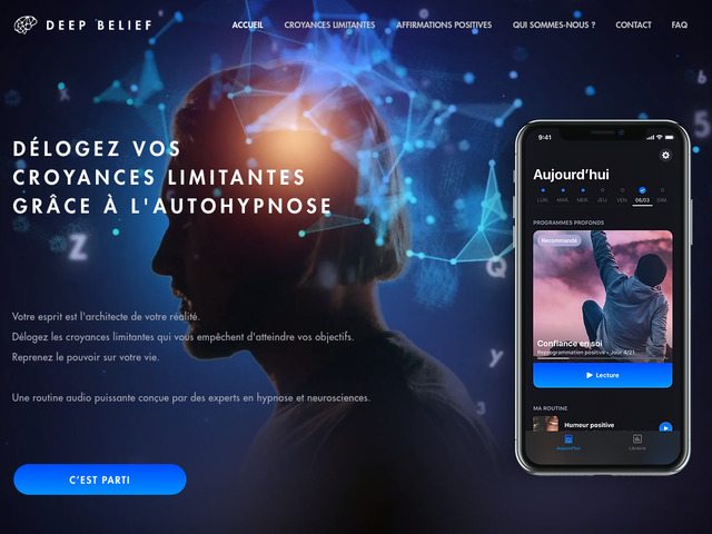 Deep Belief, application d'autohypnose pour reprogrammer son subconscient