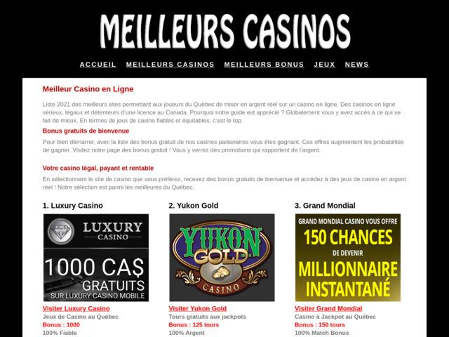 Sites de Casino Gratuit en Ligne