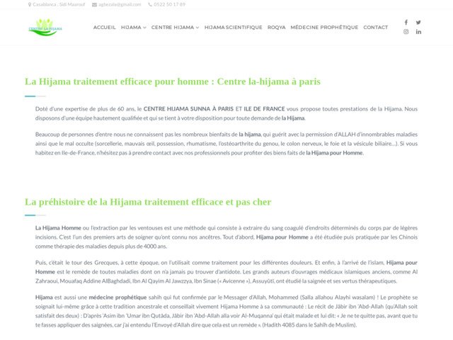 Centre Hijama homme Paris