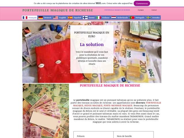 Portefeuille magique de richesse