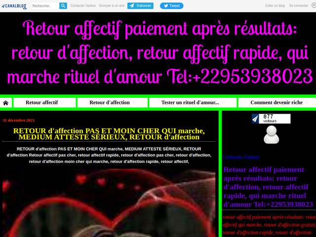 Retour affectif paiement aprs rsultats : retour d'affection ou affectif