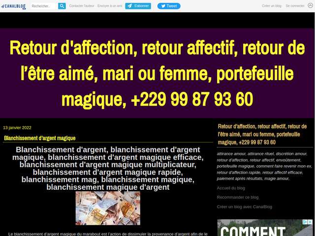 Retour d'affection, retour affectif, retour de l'être aimé, mari ou femme,