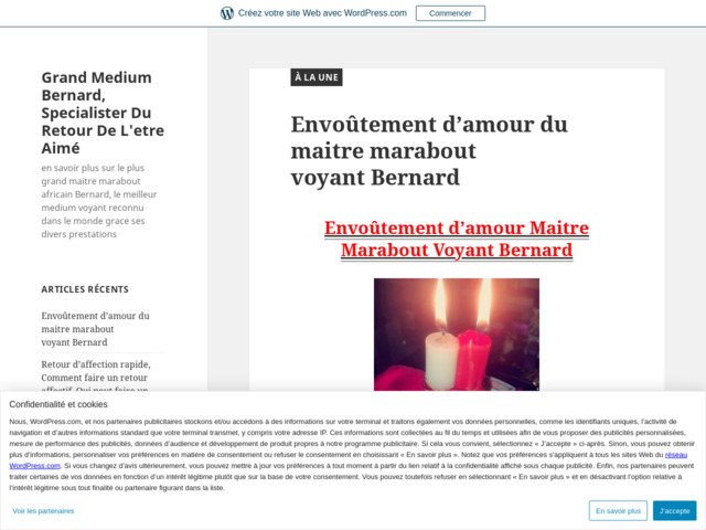 Grand medium bernard, spécialiste du retour de l'etre aimé,