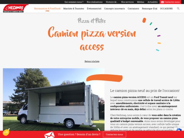 Camion pizza version access
