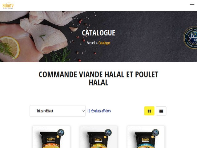 Commande de viande halal