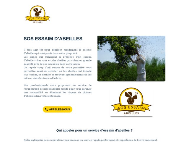 Sos essaim d'abeilles - votre apiculteur certifié