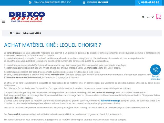 Achat matériel kiné