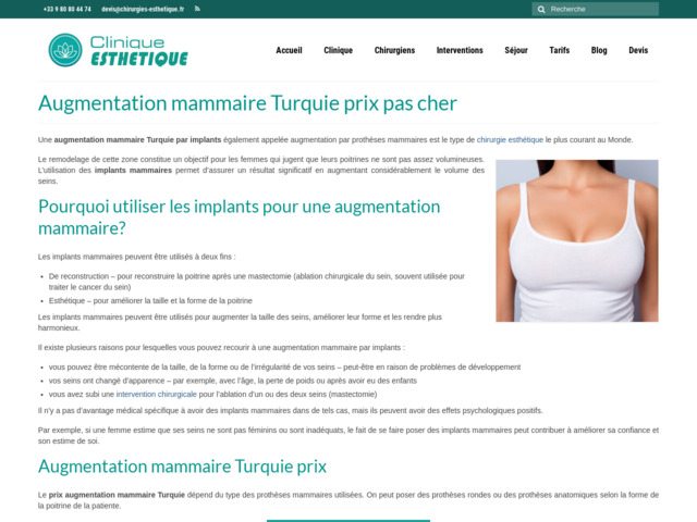 Augmentation mammaire Turquie