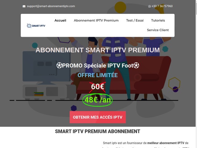 Smart IPTV : meilleur abonnement premium en France