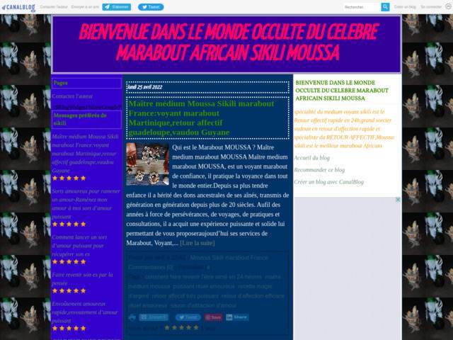 Bienvenue dans le monde occulte du célèbre marabout africain Sikili Moussa