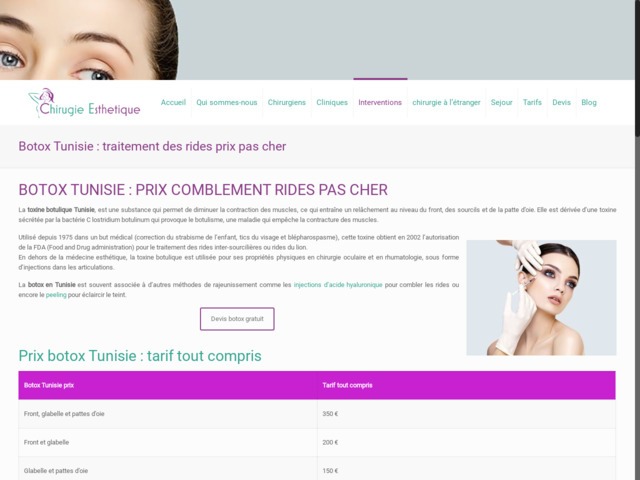 Botox Tunisie