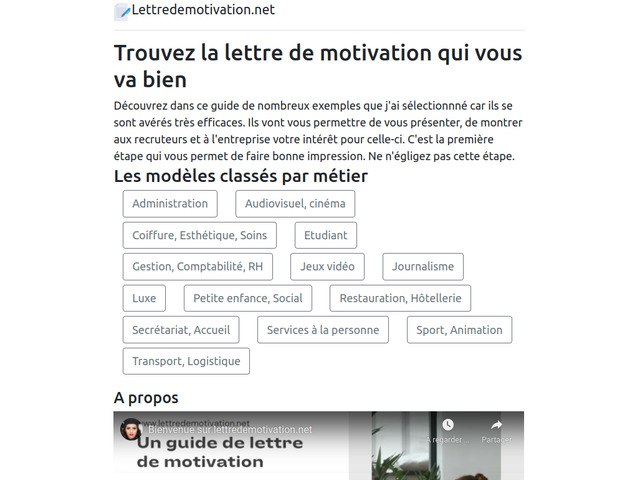La lettre de motivation qui vous va bien