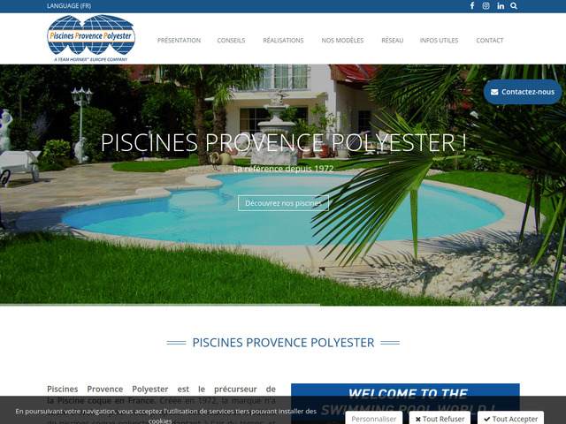 Fabricant de piscines en kit, polyester ou coque