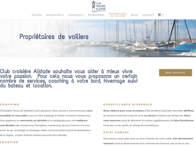 Club Croisire Alidade - Location de voiliers particuliers et entreprises