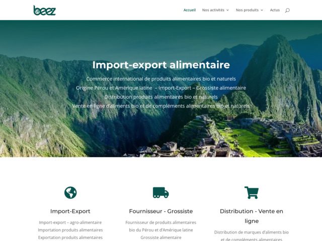 Import-Export de produits alimentaires bio et naturels du Pérou
