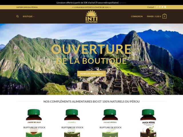 Compléments alimentaires bio et 100% naturels du pérou Inti Nutrition