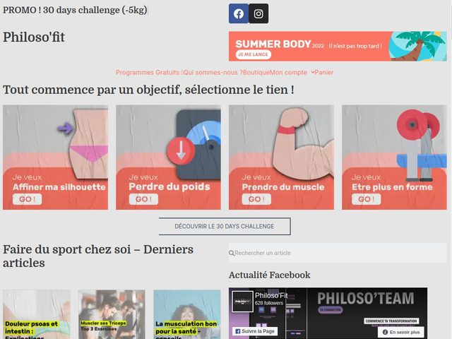 Philosofit : Programme musculation pour être bien dans votre corps