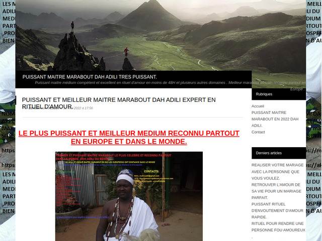 Grand marabout des rituels d'amour et retour d'affection rapide et efficace