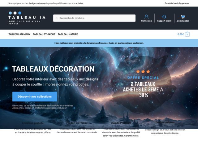 Tableau IA | Toile et tableau d'exception en France