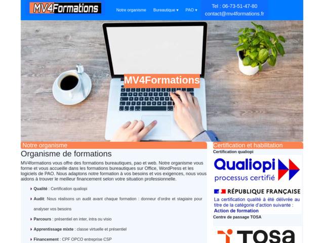 MV4Formations, formations informatiques et bureautiques