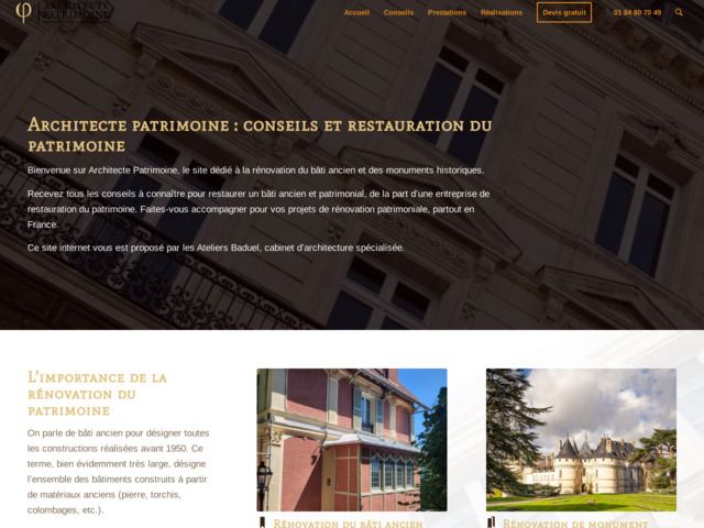 Architecte patrimoine : rnovation de belles demeures