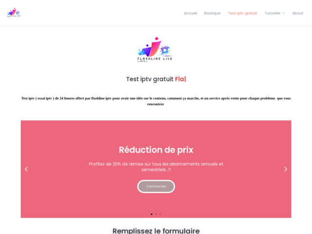 Test IPTV gratuit chez Flashline IPTV