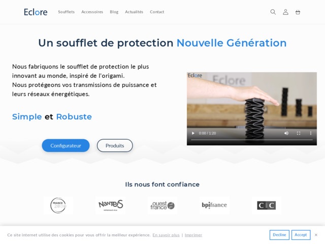 Eclore | Fabricant de soufflets de protection