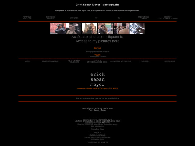 Erick Seban-Meyer - Photographe de mode à Paris