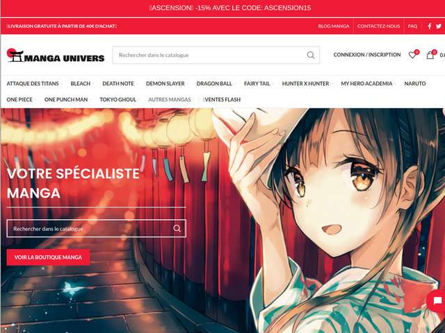 Manga univers - boutique manga spcialiste des anims