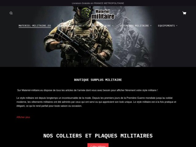 Materiel militaire pas cher et livraison rapide