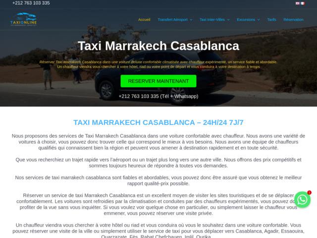 Taxi entre marrakech et casablanca
