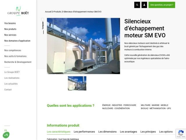 Fabricant de silencieux d'échappement moteur SM EVO - Le Groupe BOET