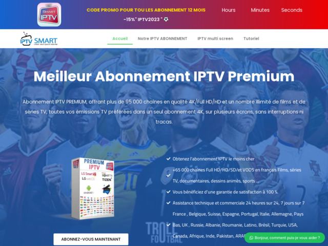 Meilleur abonnement IPTV Premium 4K PURE, CB et Paypal 2023