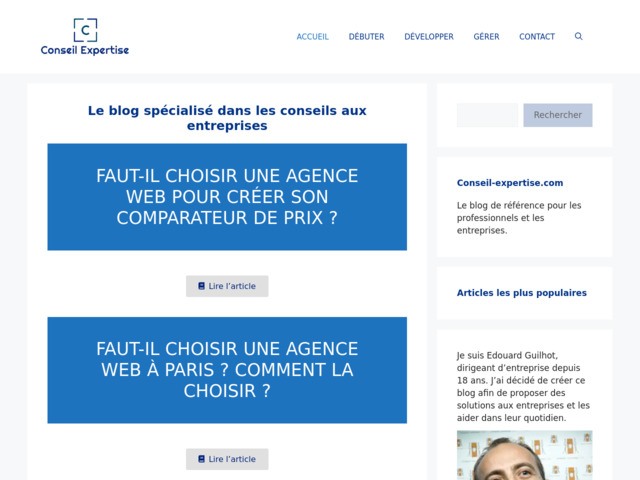 Conseil expertise : blog pour les professionnels