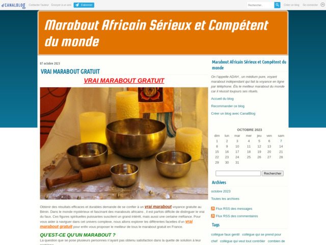 Marabout africain sérieux et compétent du monde