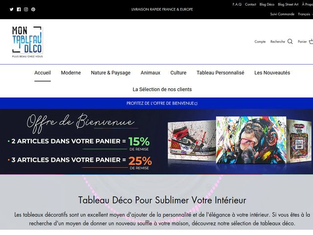 Montableaudeco.com : Votre Deco a Prix Discount !