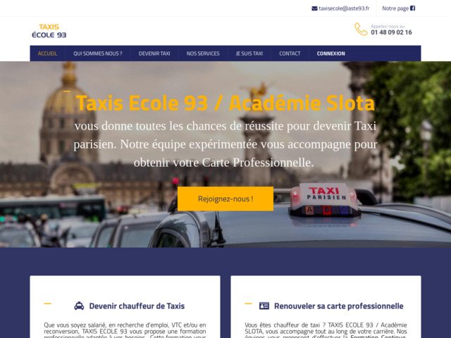 Taxis Ecole 93 : Formation taxi parisien et location-gérance taxi Paris